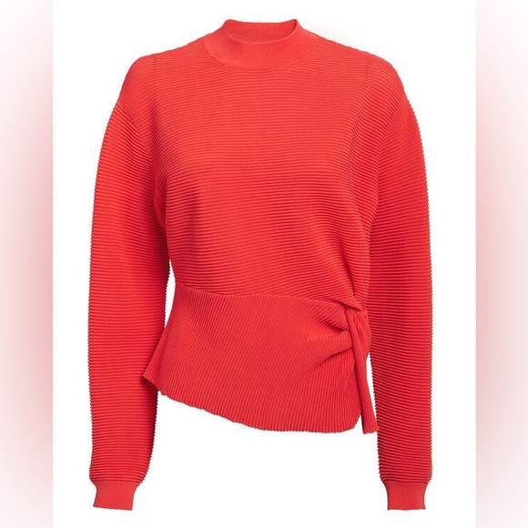 Michelle Mason Mock Neck, Long Sleeves, Twisted Ribbed Sweater - Picture 2 of 13